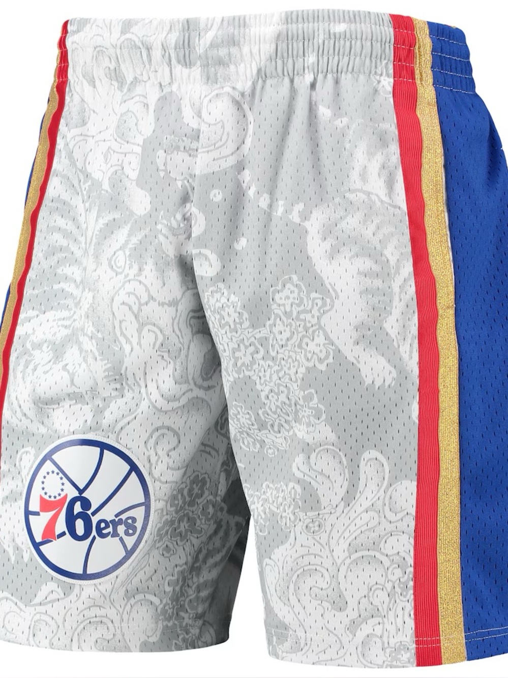 Philadelphia 76ers White & Blue Basketball Shorts Xl